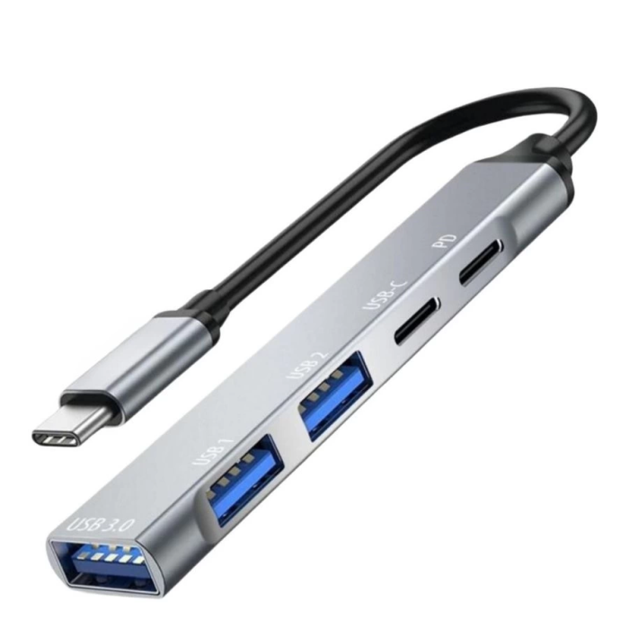 KESGİN MARKET® 5in1 Metal Usb Hub – Yüksek Hızlı Çoklayıcı, 5 Bağlantı Noktalı, Dayanıklı Ve Taşınabilir Tasarım