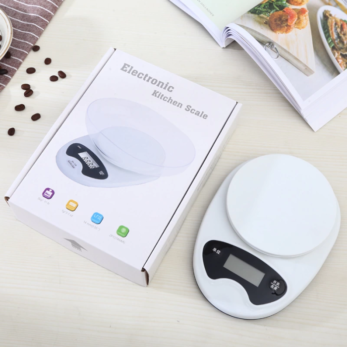 KESGİN MARKET® Hazneli Mutfak Terazisi Sh-136 - 5 Kg Hassas Dijital Tartı