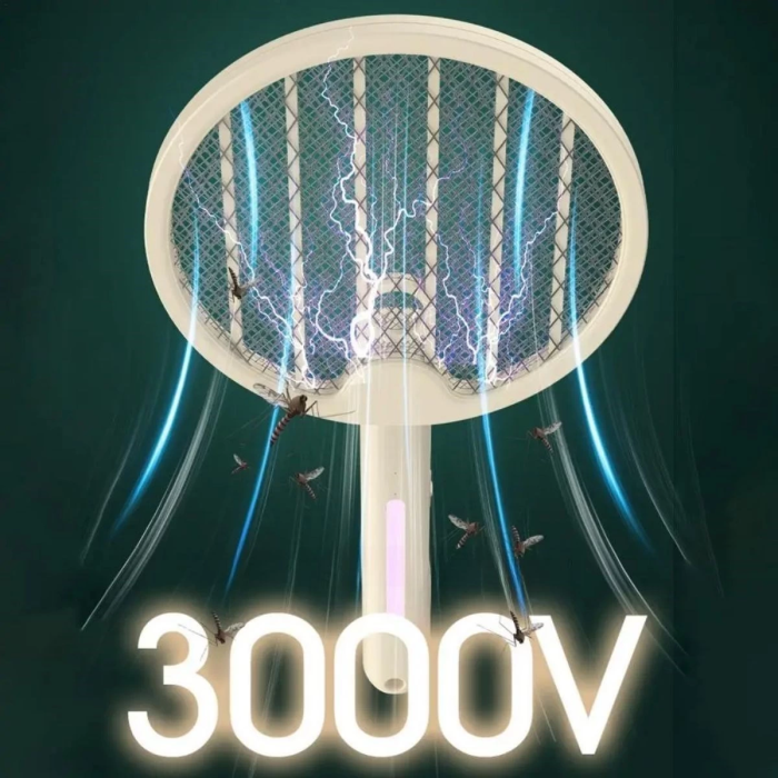 KESGİN MARKET® Tenis Raketi Tipi Masaüstü Olabilen Gece Lambalı Sinek Kovucu,öldürücü Raket