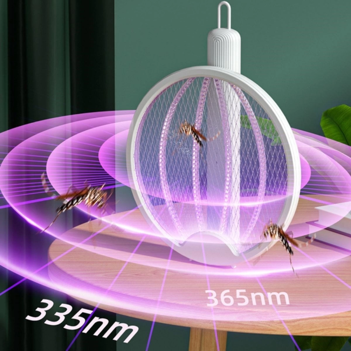 KESGİN MARKET® Asılabilen Ve Masaüstü Olabilen 2w Sinek Öldürücü Mor Işıklı Raket
