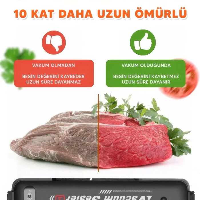 KESGİN MARKET® Gıda Vakum Ve Mühürleme Makinesi- Yiyecek Tazeliği Koruma Ev Ve Restoran İçin