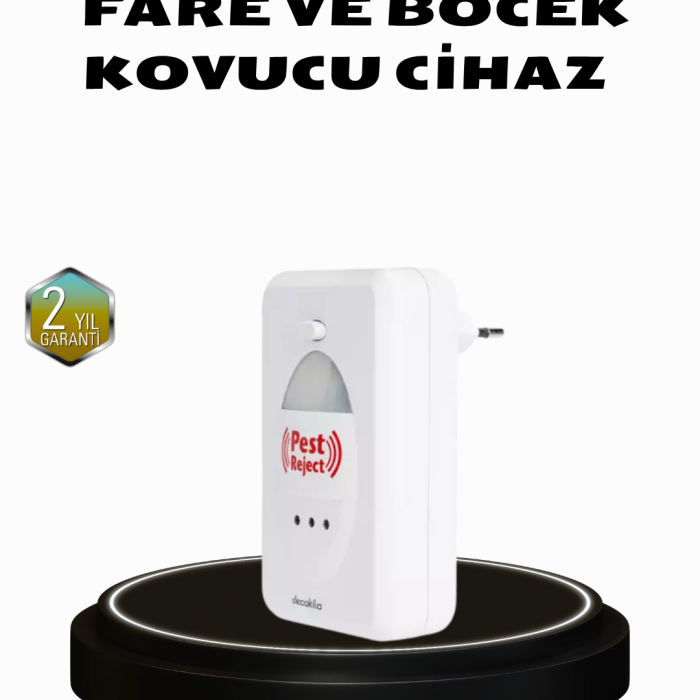 KESGİN MARKET® Ultrasonik Böcek ve Fare Kovucu – Doğa Dostu, Sessiz ve Etkili Savunma