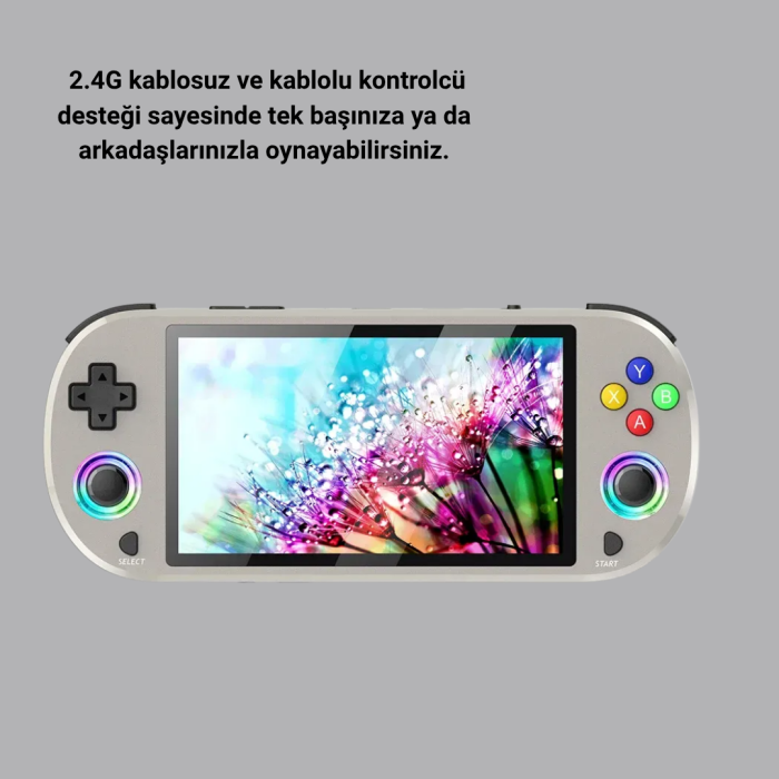 KESGİN MARKET® Taşınabilir Retro Oyun Konsolu – 5 İnç IPS Ekranlı, 3000 mAh Şarjlı, HD Destekli