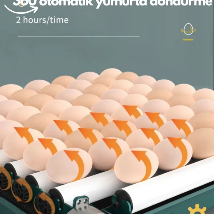 KESGİN MARKET® 130 Yumurtalık Tam Otomatik Kuluçka Makinesi Wi-fi Kamera Hediyeli Yedek Motorlu Profesyonel Tavuk Kaz Ördek Bıldırcın Güvercin Süs Kuşu İçin İdeal