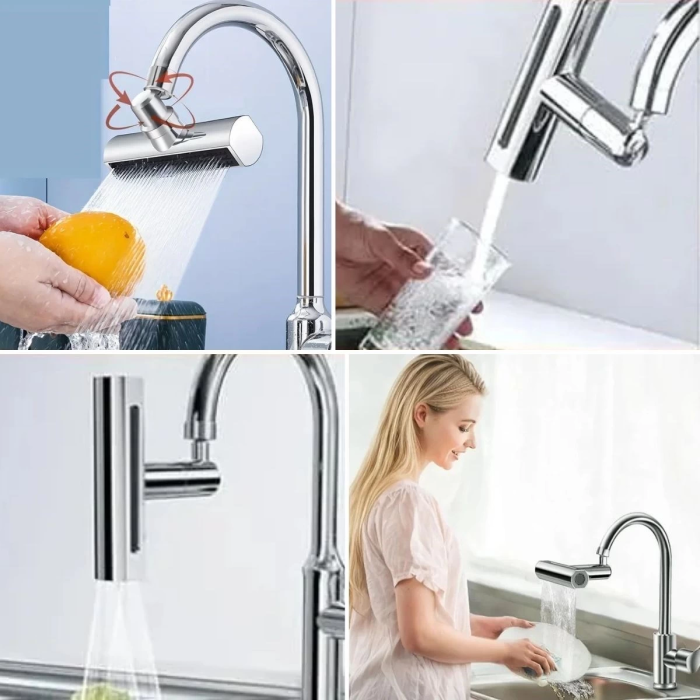 KESGİN MARKET® 3 Farklı Modlu Çok Amaçlı Musluk Adaptörü Evrensel Musluk Başlığı Şelale Musluk