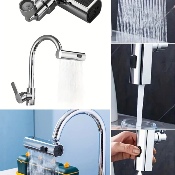 KESGİN MARKET® 3 Farklı Modlu Çok Amaçlı Musluk Adaptörü Evrensel Musluk Başlığı Şelale Musluk