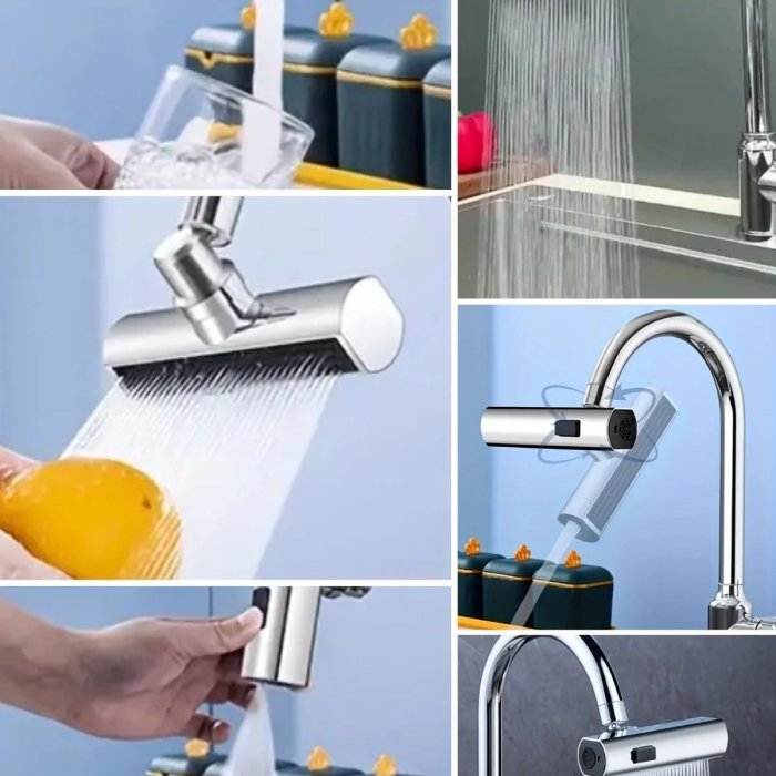 KESGİN MARKET® 3 Farklı Modlu Çok Amaçlı Musluk Adaptörü Evrensel Musluk Başlığı Şelale Musluk