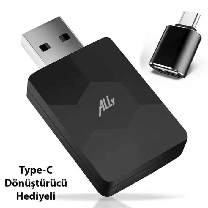 KESGİN MARKET® Kablosuz Carplay & Android Auto Adaptörü - Apple Ve Android Cihazlar İçin Evrensel Wireless Carplay Çevirici