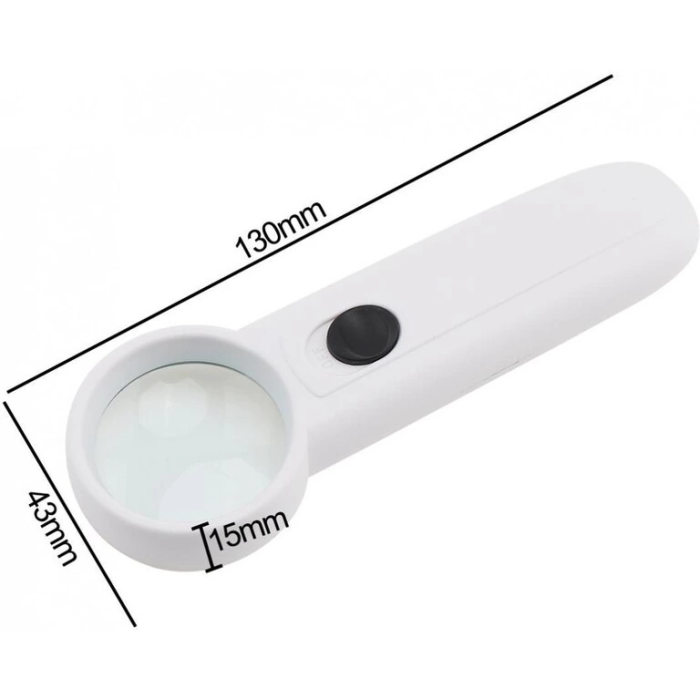 KESGİN MARKET® 15x Çok Fonksiyonlu 2 Led Işıklı Taşınabilir El Büyüteç