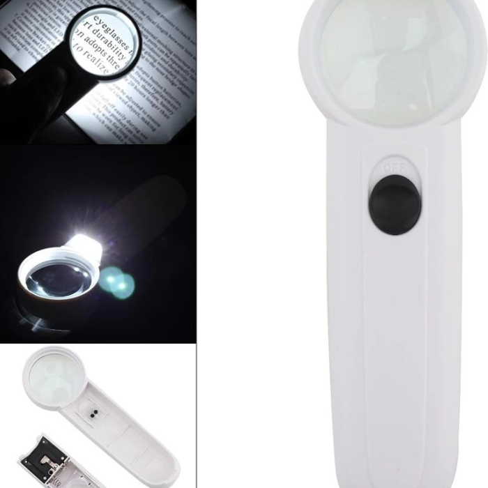 KESGİN MARKET® 15x Çok Fonksiyonlu 2 Led Işıklı Taşınabilir El Büyüteç