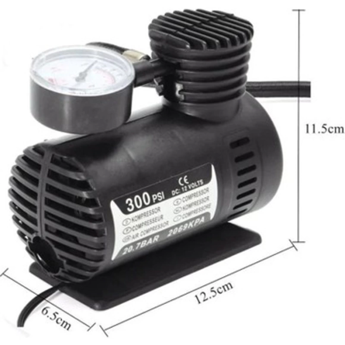 KESGİN MARKET® Plastik Gövdeli Siyah Mini Hava Kompresörü