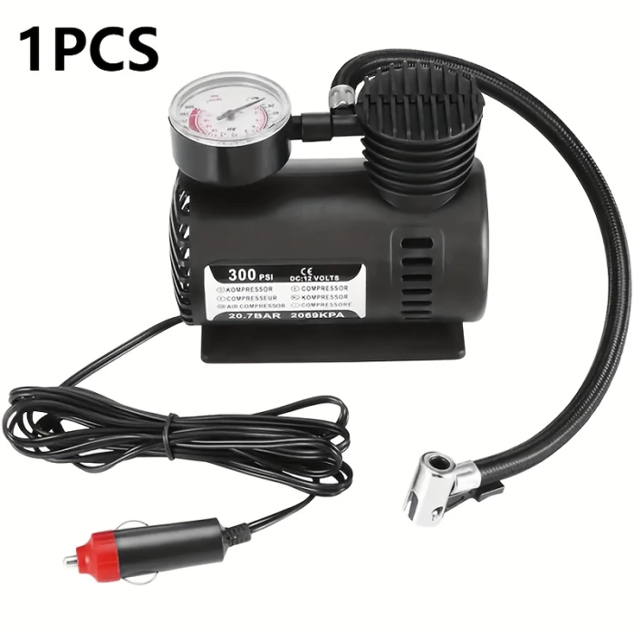 KESGİN MARKET® Plastik Gövdeli Siyah Mini Hava Kompresörü