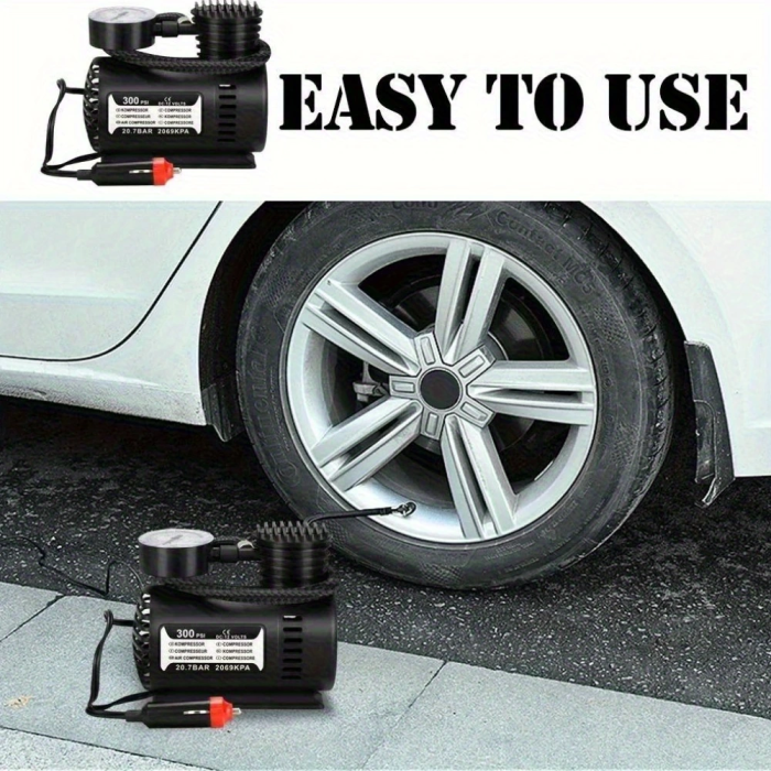 KESGİN MARKET® Plastik Gövdeli Siyah Mini Hava Kompresörü