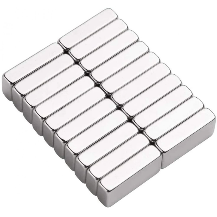 KESGİN MARKET® 50 Adet 20x10x5 Mm Neodyum Magnet N35 Güçlü Mıknatıs Köşeli Ve Dayanıklı Nikel Kaplama