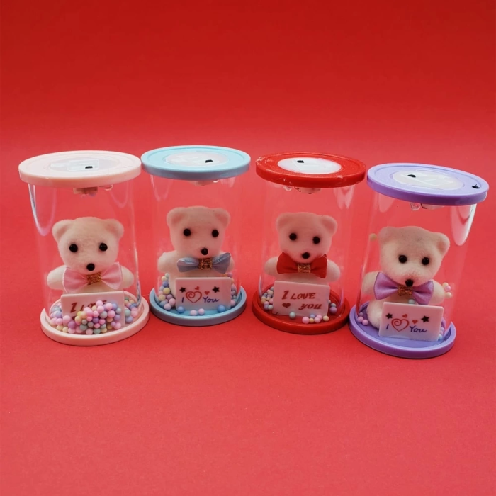 KESGİN MARKET® Işıklı Cam Fanus İçinde Ayıcık