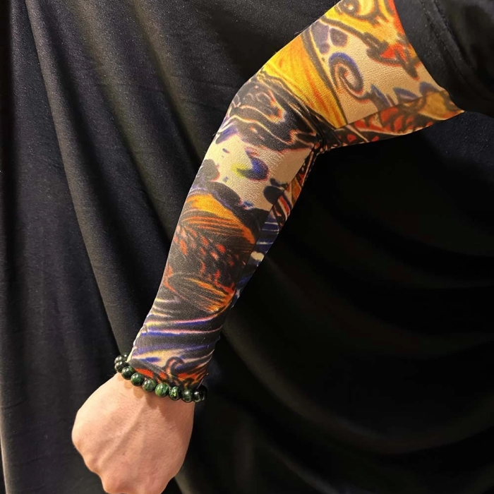 KESGİN MARKET® Çorap Dövme Giyilebilir Kol Bacak Dövmesi Likralı 2 Adet Model 27