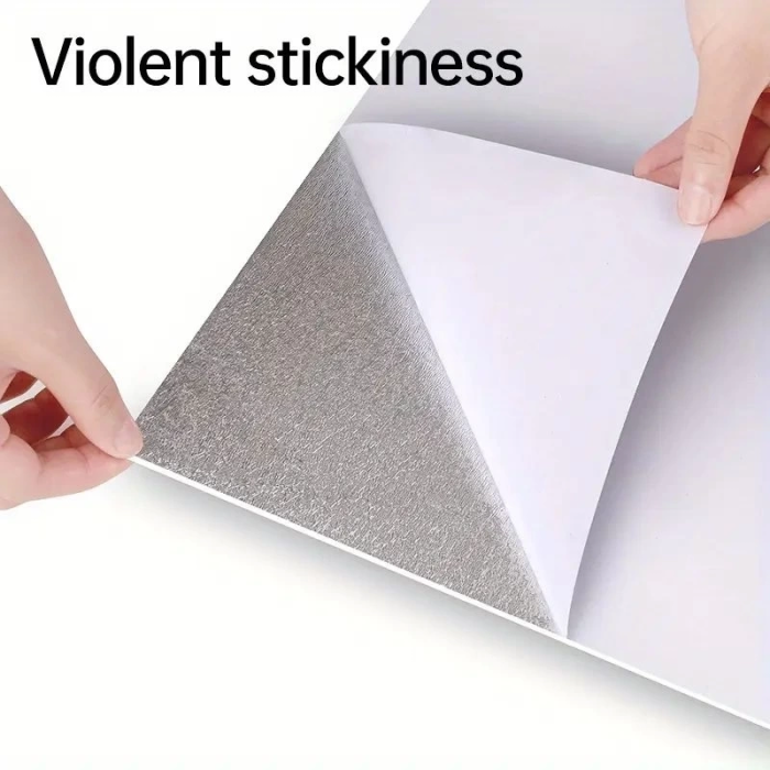 KESGİN MARKET® Beyaz Mermer Desenli Alüminyum Plastik Duvar Sticker (30*30)