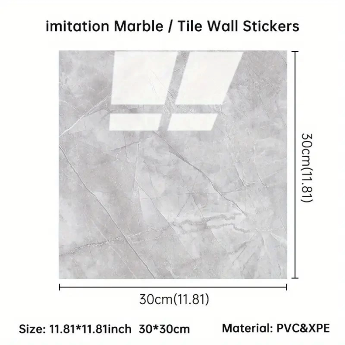 KESGİN MARKET® Gri Mermer Desen Duvar Sticker (30*30)