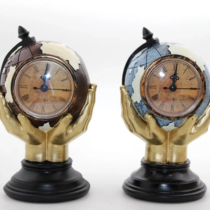 KESGİN MARKET® Polyester Saatli Dünya Küre Alk2831