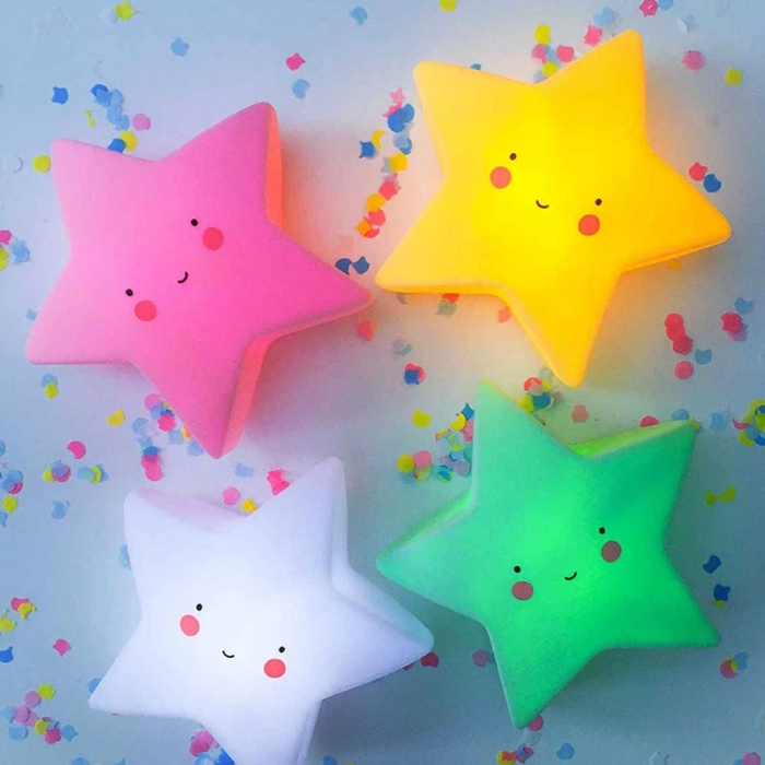 KESGİN MARKET® Gülen Yıldız Tasarımlı Led Işıklı Masa Lambası