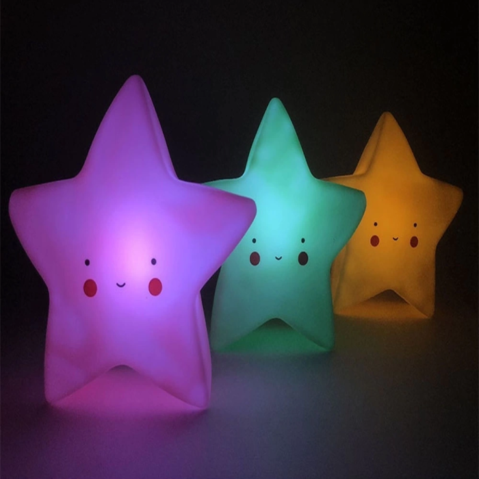 KESGİN MARKET® Gülen Yıldız Tasarımlı Led Işıklı Masa Lambası