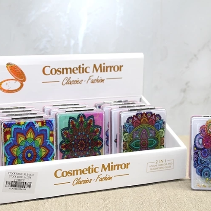 KESGİN MARKET® Mandala Desenli Hareketli Sulu El Aynası Alk4583