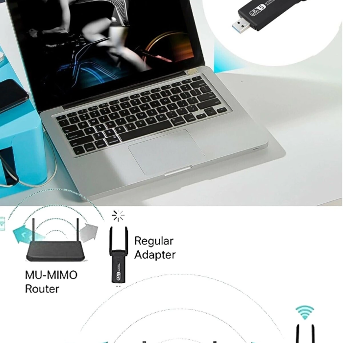 KESGİN MARKET® Dual Band Ac1200 Usb 3.0 Adaptör Kablosuz Wifi Yükseltici