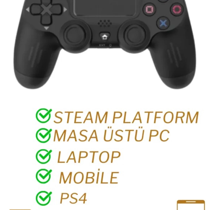 KESGİN MARKET® Ps4 Kol Wireless Bt Kablosuz Oyun Kolu Ps4 Joystick Tablet Telefon Pc Uyumlu Titreşimli Oyun Kolu