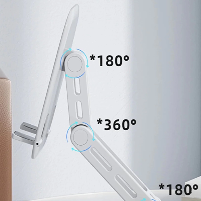 KESGİN MARKET® F17s  Masaüstü Telefon Tutucu Döner Tabanı Alüminyum Paslanmaz Çelik Katlanabilir