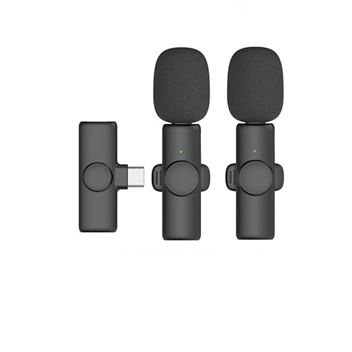 KESGİN MARKET® Kablosuz Yaka Mikrofonu Typ-c 2’li Mini Mikrofon