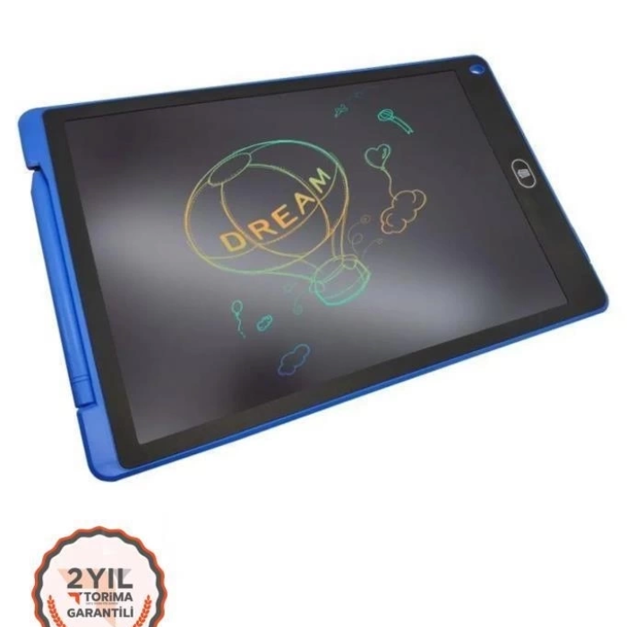 KESGİN MARKET® T12 Mavi Writing Tablet Lcd 12 Inç Dijital Kalemli Çizim Yazı Tahtası