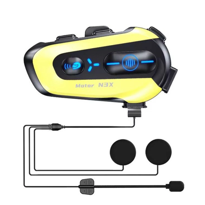 KESGİN MARKET® N3x Rgb Işıklı Intercom 3 Kişi Bağlantılı 1000mah Motosiklet Bluetooth Kulaklık Seti