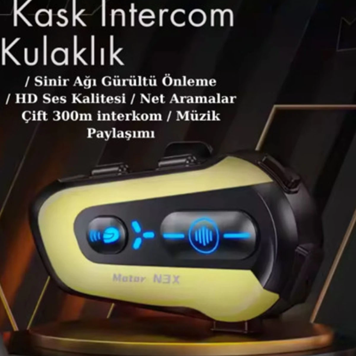 KESGİN MARKET® N3x Rgb Işıklı Intercom 3 Kişi Bağlantılı 1000mah Motosiklet Bluetooth Kulaklık Seti