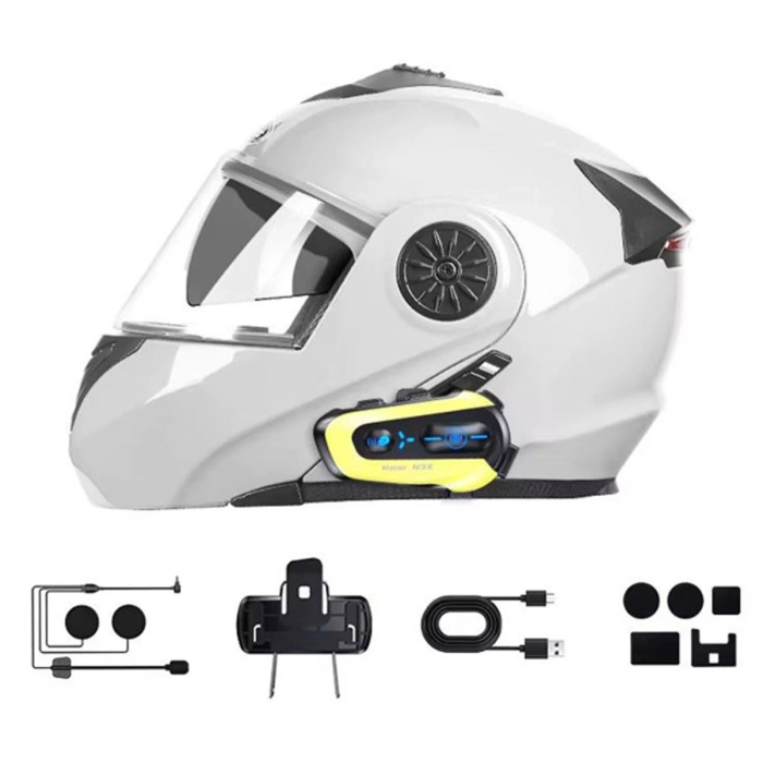 KESGİN MARKET® N3x Rgb Işıklı Intercom 3 Kişi Bağlantılı 1000mah Motosiklet Bluetooth Kulaklık Seti