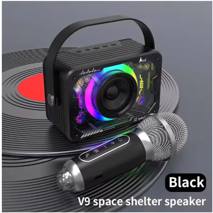 KESGİN MARKET® Vtn-82 Taşınabilir Kablosuz Işıklı Bluetooth Hoparlör Ses Değiştirme Özellikli