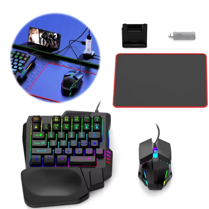 KESGİN MARKET® Pubg Mobil Oyun Kiti 5in1 Bt5.3 Klavye Mouse Dönüştürücü Seti Pugb Seti