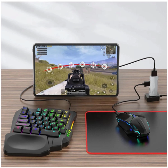 KESGİN MARKET® Pubg Mobil Oyun Kiti 5in1 Bt5.3 Klavye Mouse Dönüştürücü Seti Pugb Seti