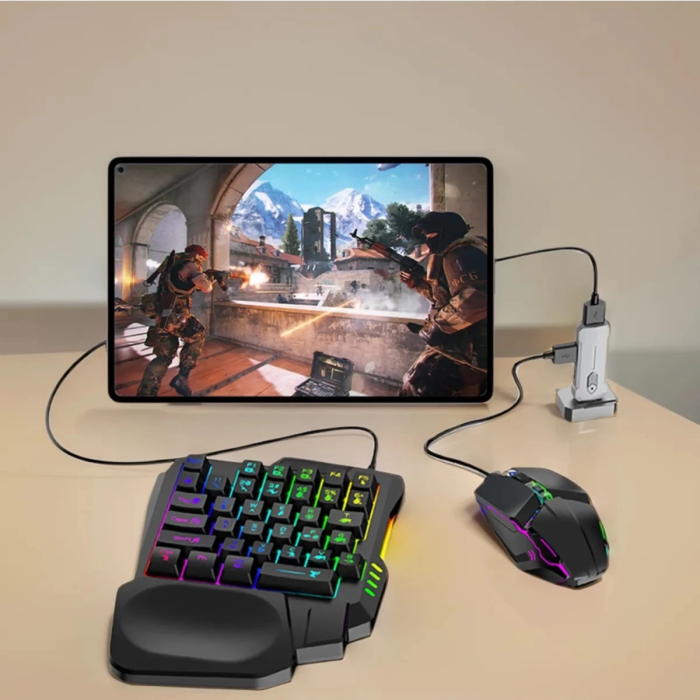 KESGİN MARKET® Pubg Mobil Oyun Kiti 5in1 Bt5.3 Klavye Mouse Dönüştürücü Seti Pugb Seti