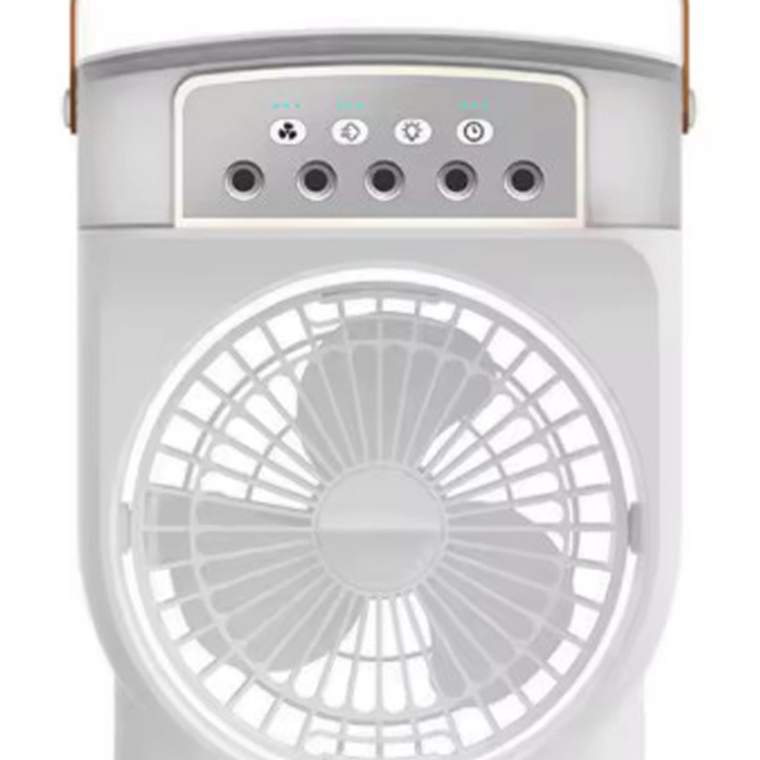 KESGİN MARKET® Şarjlı 600 Ml Su Hazneli Taşınabilir Masaüstü Vanilatör  Güçlü Fan Ve 2000 Mah Pil Beyaz