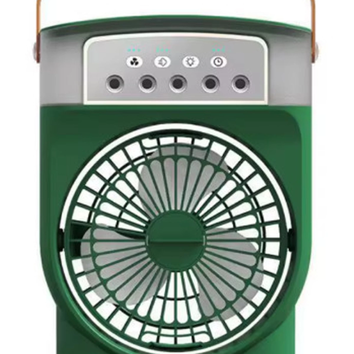 KESGİN MARKET® Şarjlı 600 Ml Su Hazneli Taşınabilir Masaüstü Vanilatör  Güçlü Fan Ve 2000 Mah Pil Yeşil