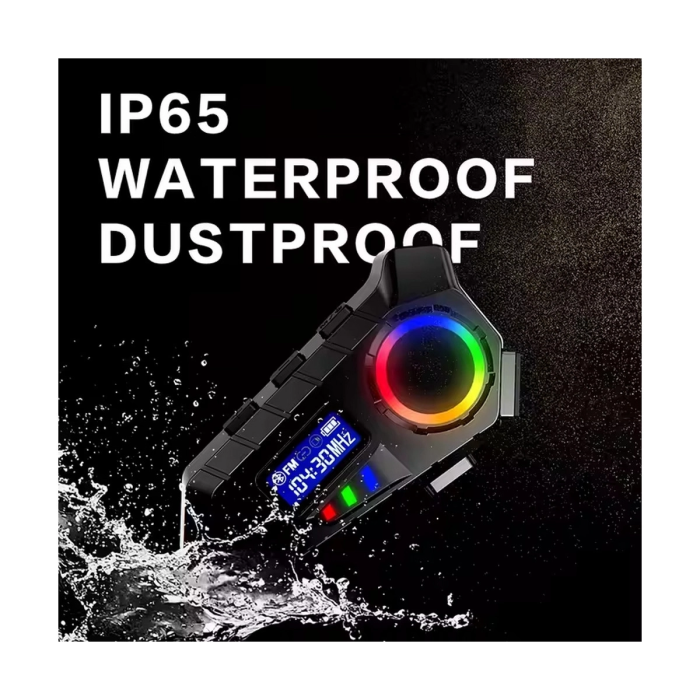 KESGİN MARKET® Y30 Kask Kulaklık Bluetooth Motosiklet Kulaklık Rgb Radyolu Intercom