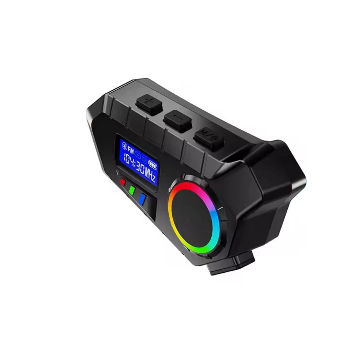 KESGİN MARKET® Y30 Kask Kulaklık Bluetooth Motosiklet Kulaklık Rgb Radyolu Intercom