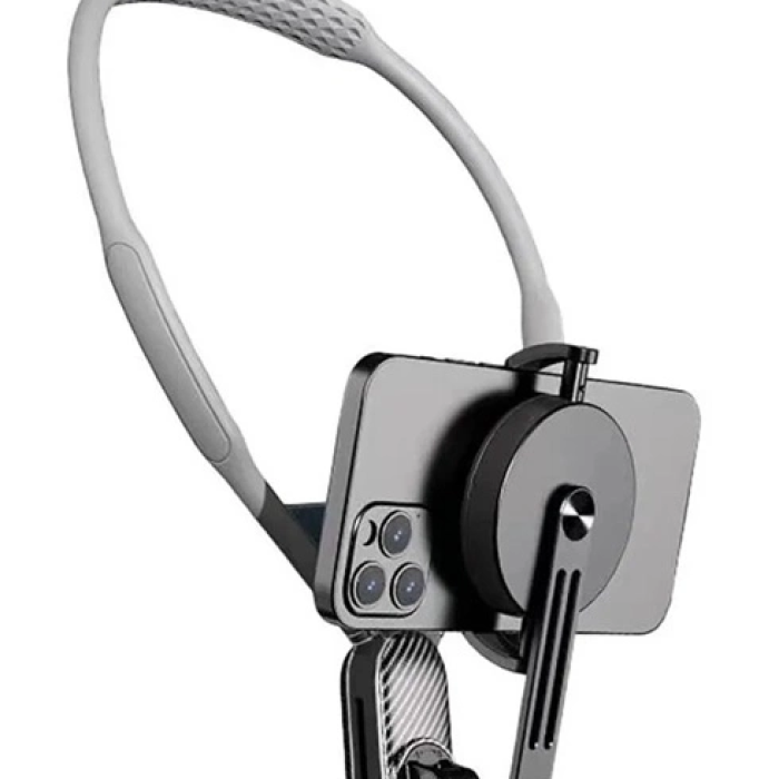 KESGİN MARKET® 360 Derece Ayarlanabilir Boyun Askılı Manyetik Telefon Tutucu