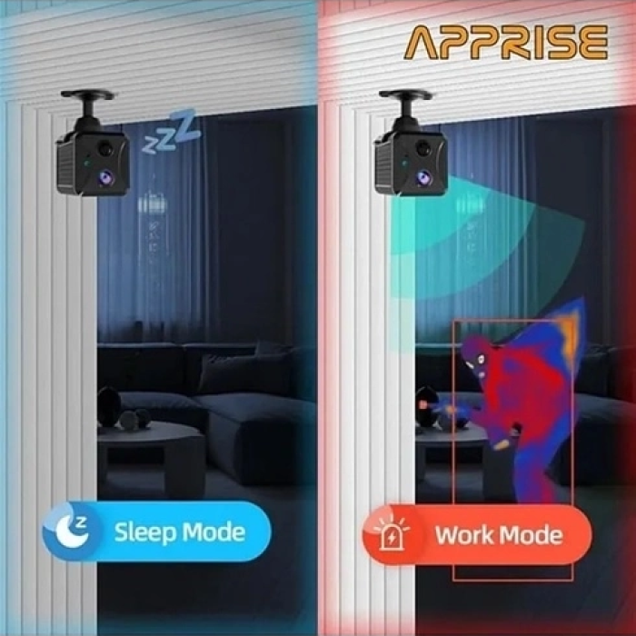 KESGİN MARKET® Mini Pır Sensörlü Algılamalı Sesli Konuşmalı 1080p Hd Wifi Kamera