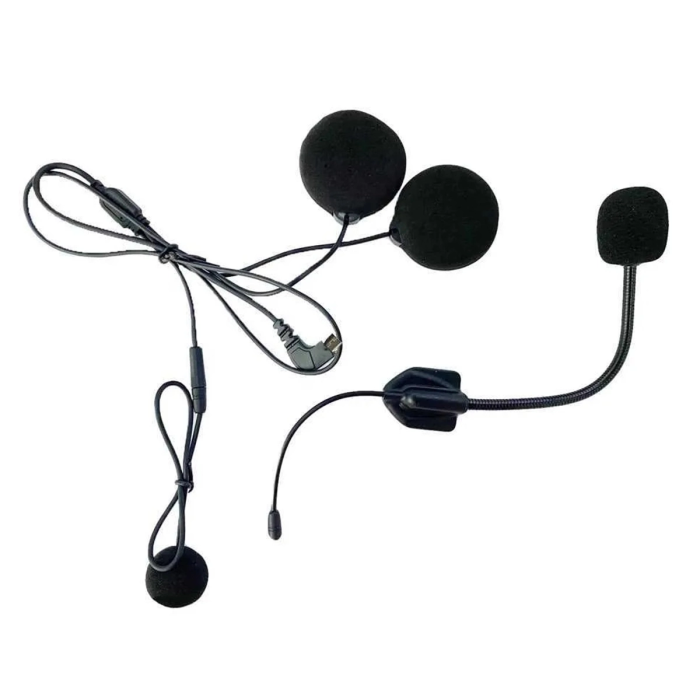 KESGİN MARKET® Mikrofonlu Motosiklet Kaskı Kulaklığı Tam/yarım Yüz Kaskları İçin 2’si 1 Arada Kulaklık Seti