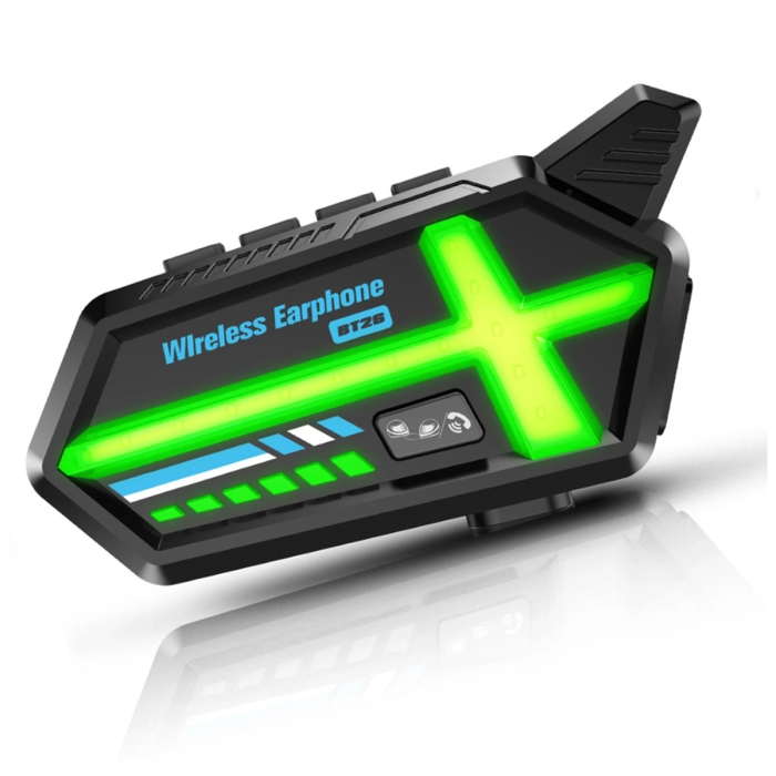 KESGİN MARKET® Bt26 Motosiklet Kask Kulaklık Bluetooth Rgb Işıklı 2 Eşleşme Özellikli 1000 Mah Intercom