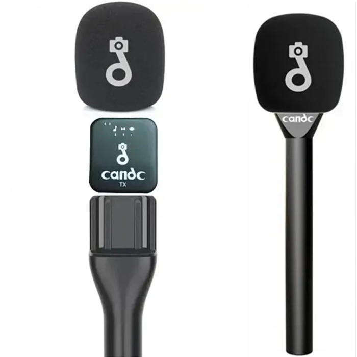 KESGİN MARKET® Çift Mikrofonlu Profosyonel Kablosuz Yüksek Kaliteli Ses Kaydı Röportaj Mikrofonu