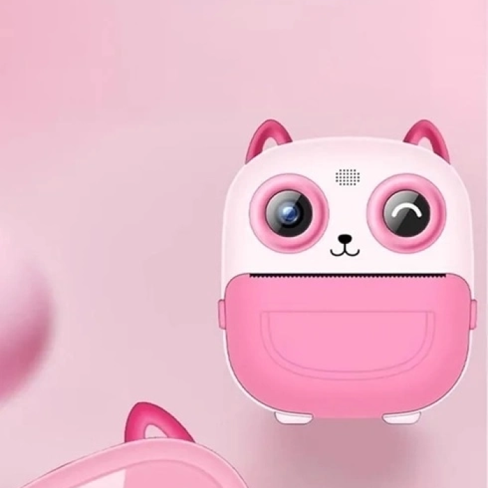KESGİN MARKET® Dijital Video Fotoğraf App Destekli Çocuk Kamerası Termal Resim Kağıt Baskılı Yazıcı Mavi