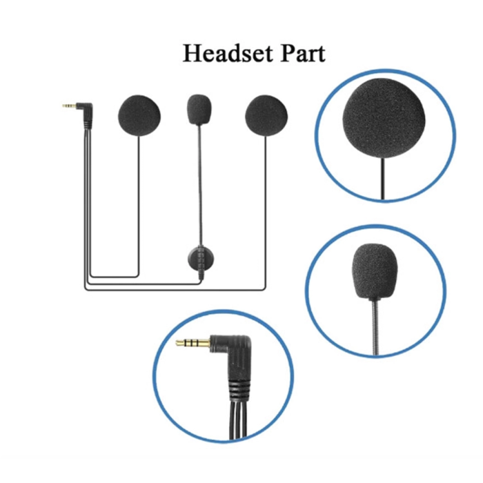 KESGİN MARKET® Jack Girişli 3.5mm İntercom Kulaklığı Bt31,bt22,bt35 Uyumlu Motorsiklet Kask Yedek Mikrofon