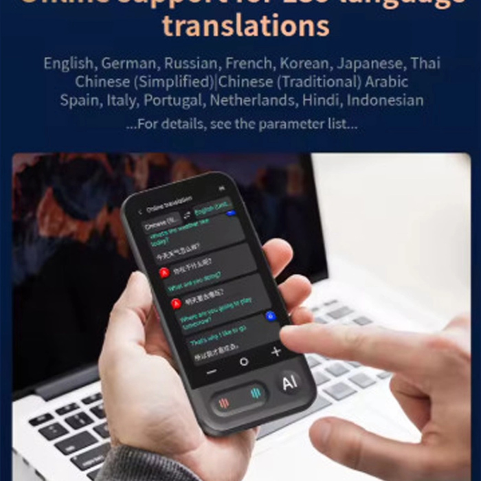 KESGİN MARKET® Kameralı 140 Dilde Wifi Özellikli Translator Elektronik Çeviri Cihazı Türkçe Menü